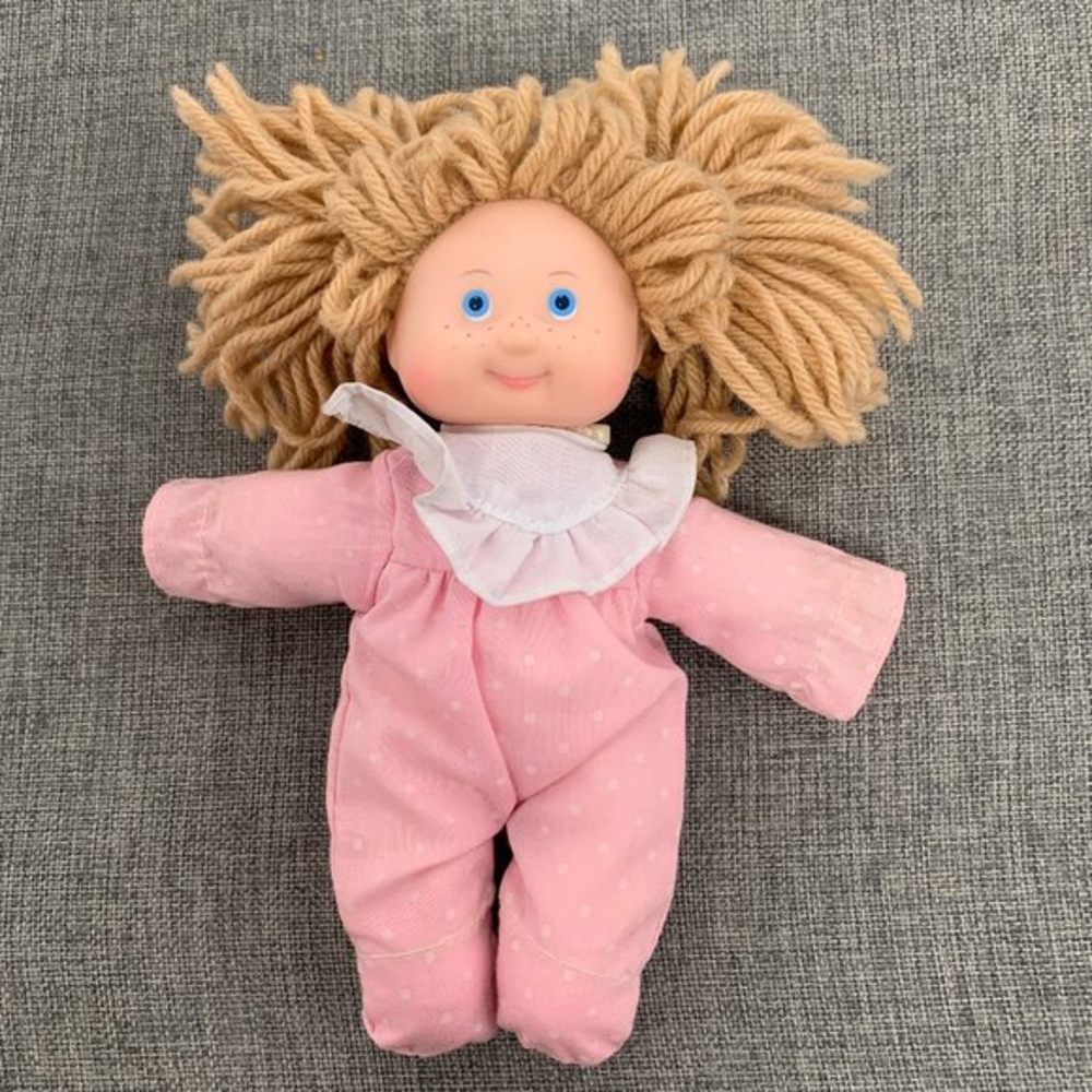 Vintage Mini‎ Doll 8" Freckles Pink Whimsy Blue Eyes